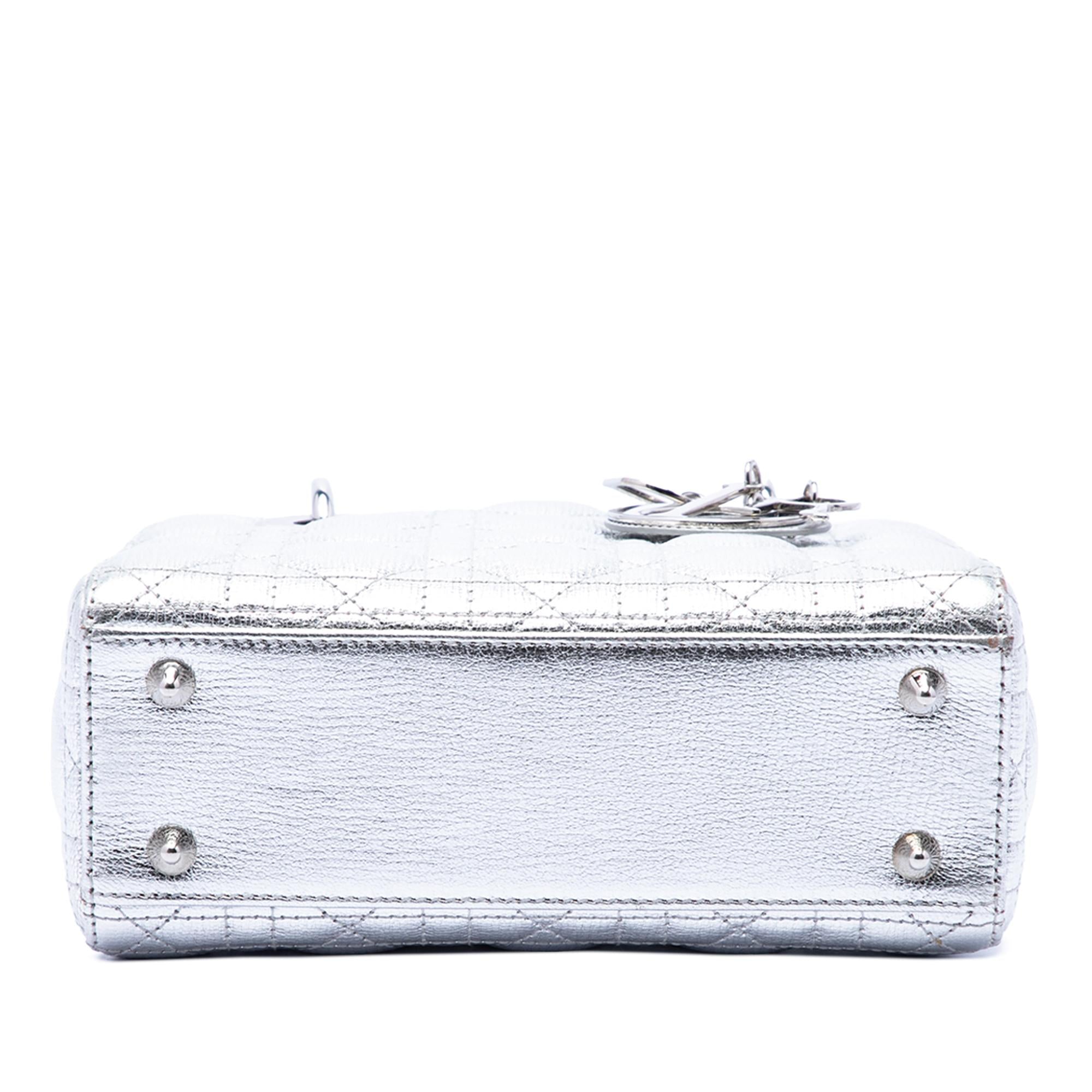 Dior Small Metallic Grained Calfskin Cannage My ABCDior Lady Dior