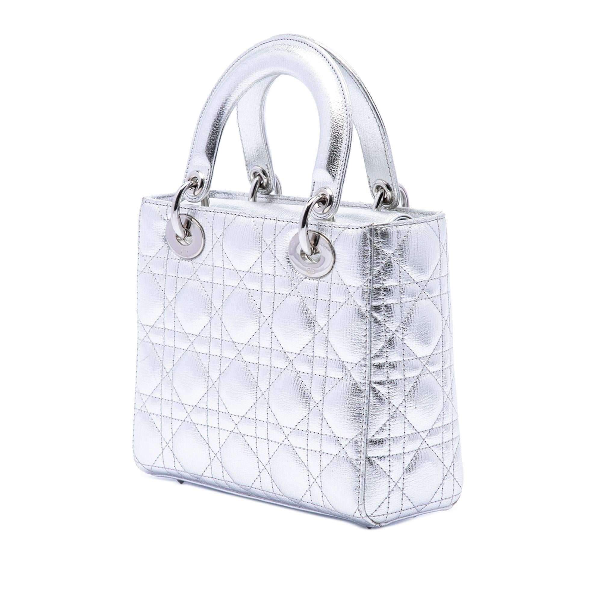 Dior Small Metallic Grained Calfskin Cannage My ABCDior Lady Dior