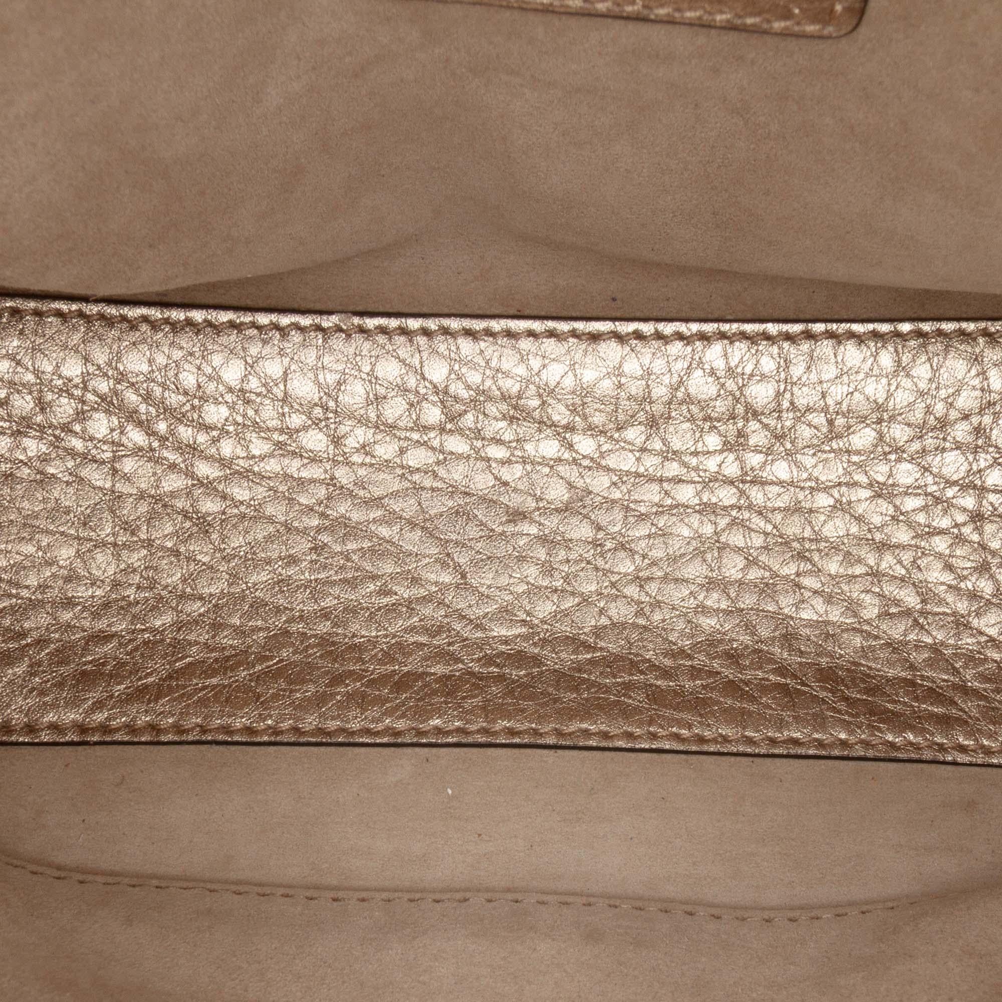 Dior Small Metallic Grained Calfskin Cannage Supple Lady Dior