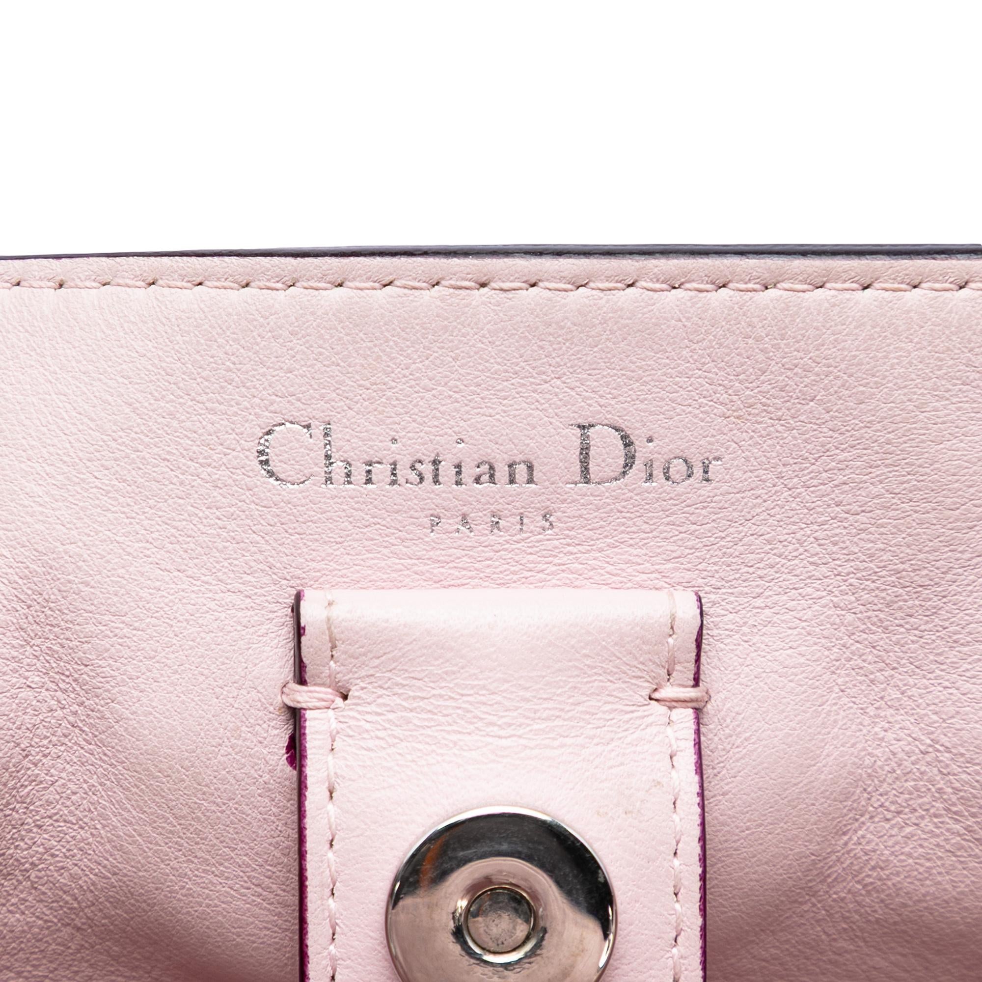 Dior Small Metallic Leather Diorissimo Satchel