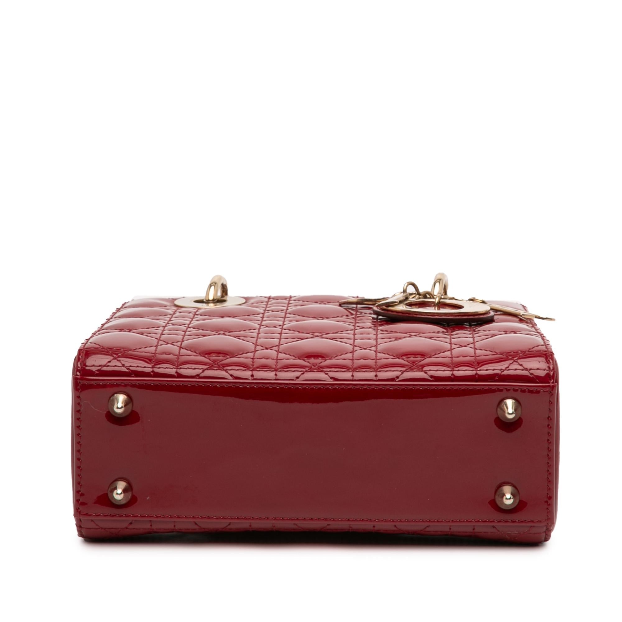 Dior Small Patent Cannage Lady Dior