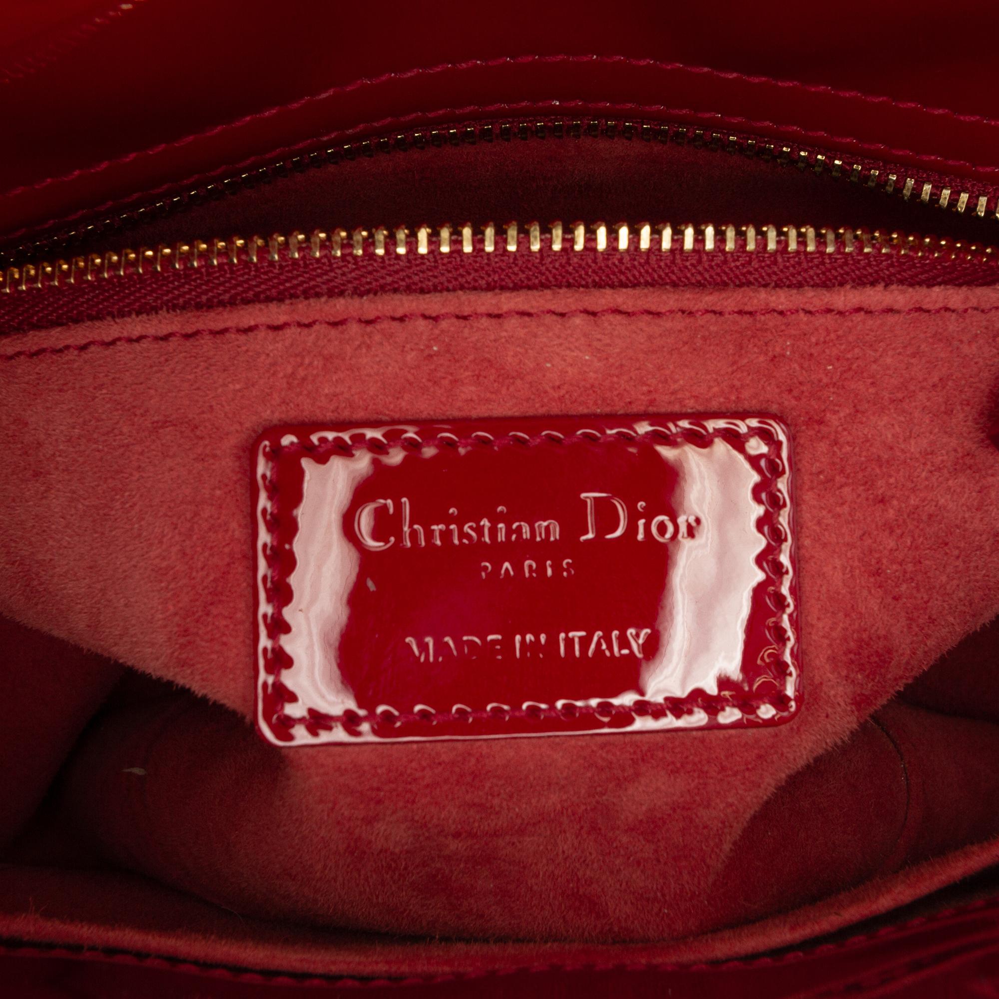 Dior Small Patent Cannage Lady Dior