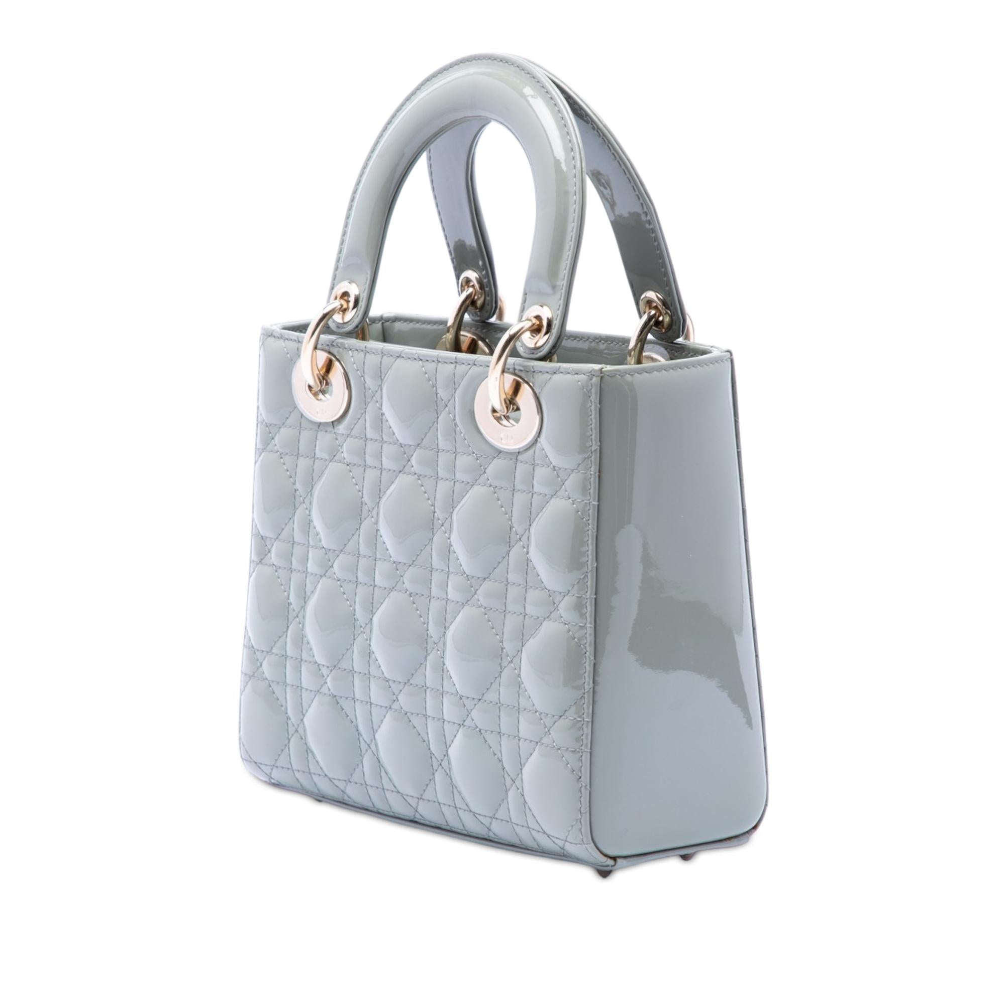 Dior Small Patent Cannage Lady Dior