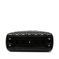 Dior Small Patent Cannage Soft Zipped Shopping Tote