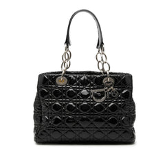 Dior Small Patent Cannage Soft Zipped Shopping Tote