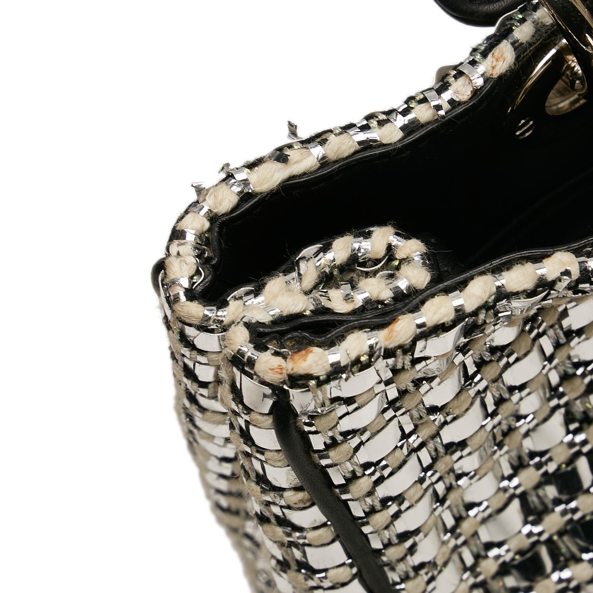 Dior Small Tweed Patch Diorissimo Tote