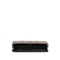 Dior Studded Calfskin Cannage Lady Dior Wallet on Chain