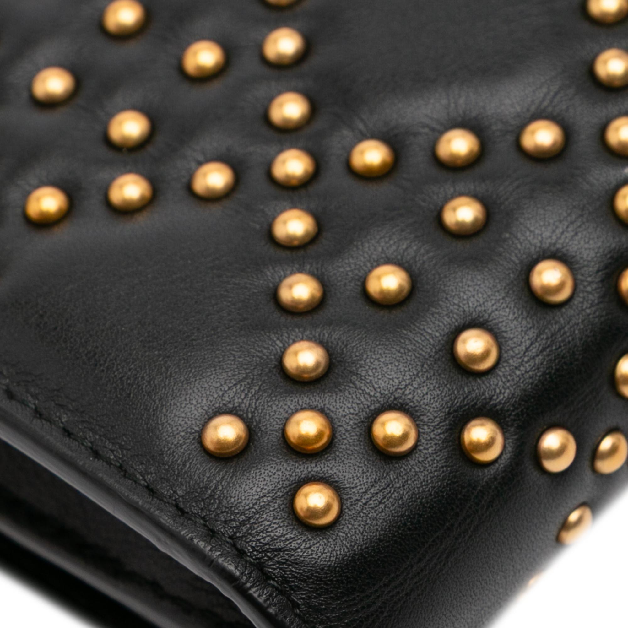 Dior Studded Calfskin Cannage Lady Dior Wallet on Chain
