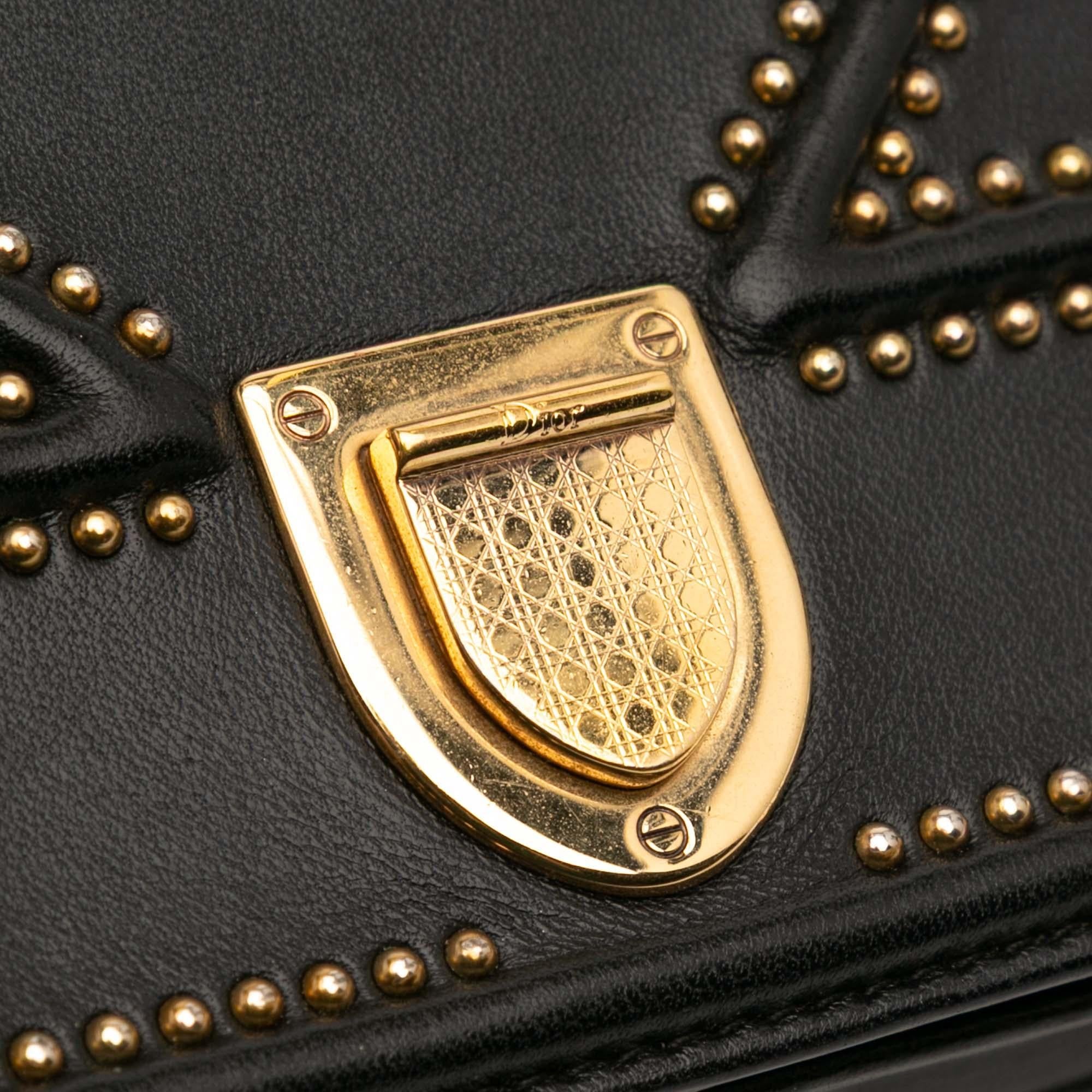 Dior Studded Calfskin Diorama Wallet on Chain