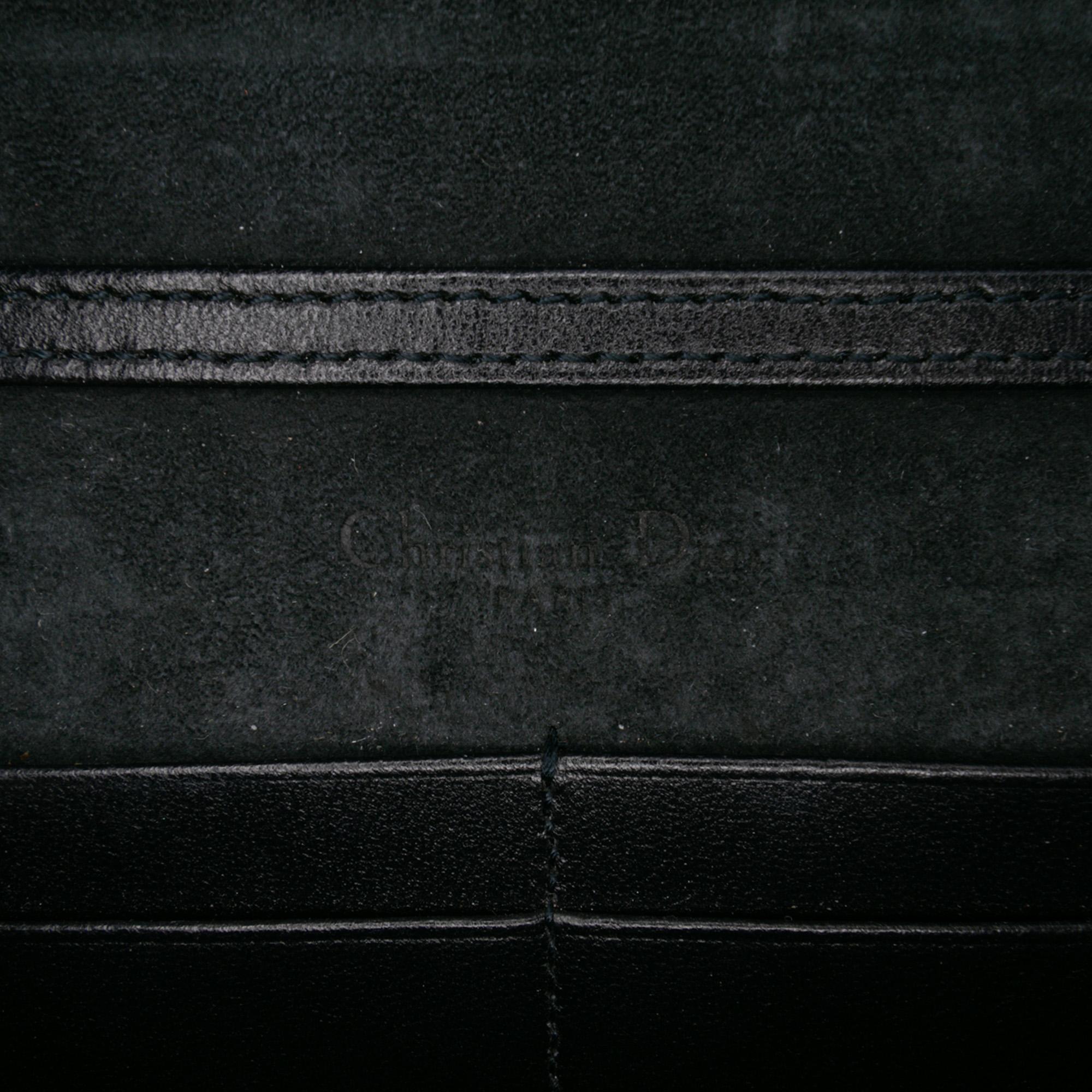 Dior Studded Denim Diorama Wallet on Chain