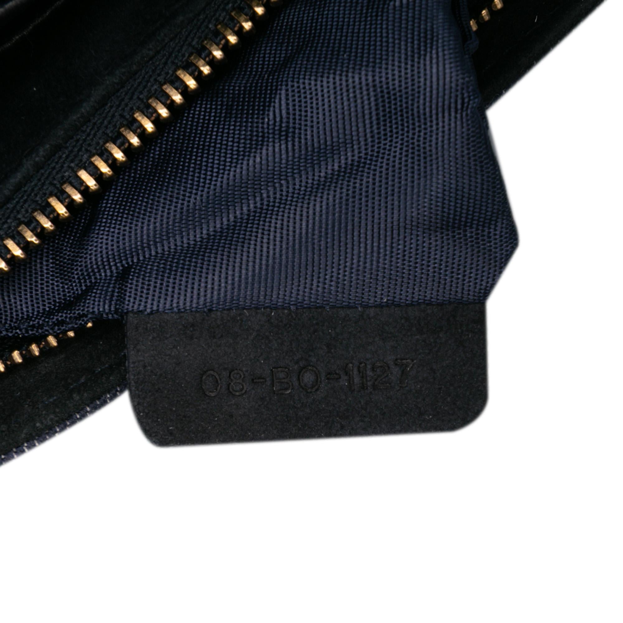 Dior Studded Denim Diorama Wallet on Chain