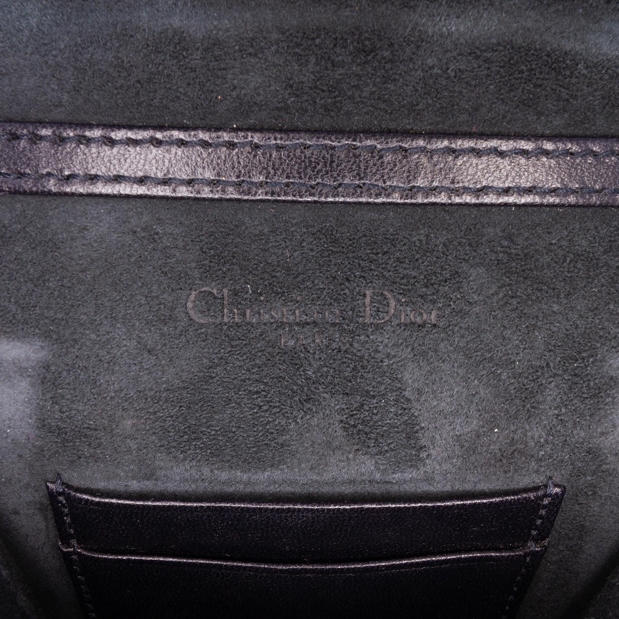 Dior Studded Denim Vertical Diorama Crossbody