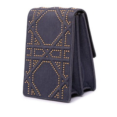 Dior Studded Denim Vertical Diorama Crossbody