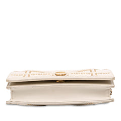 Dior Studded Lambskin Diorama Wallet on Chain