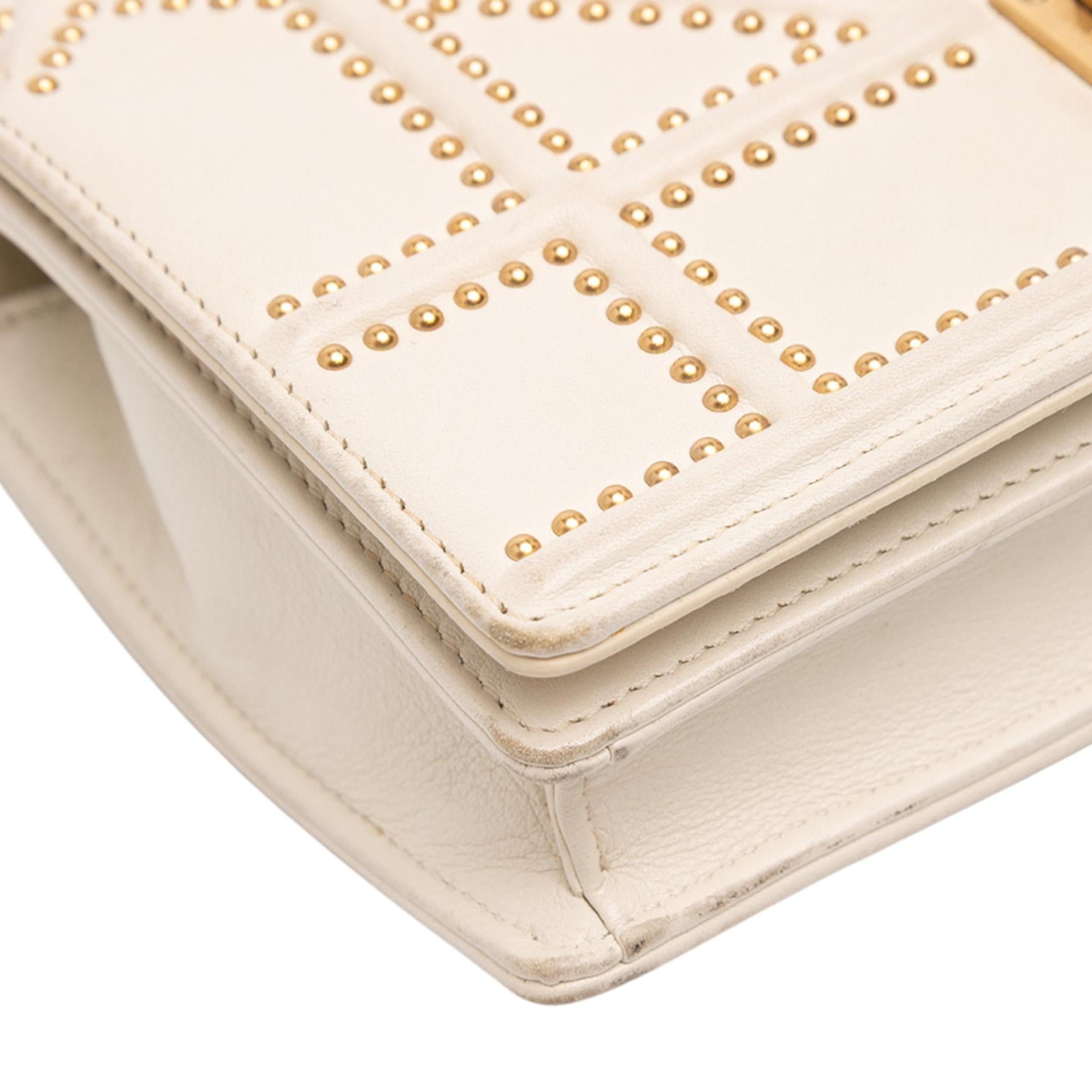 Dior Studded Lambskin Diorama Wallet on Chain