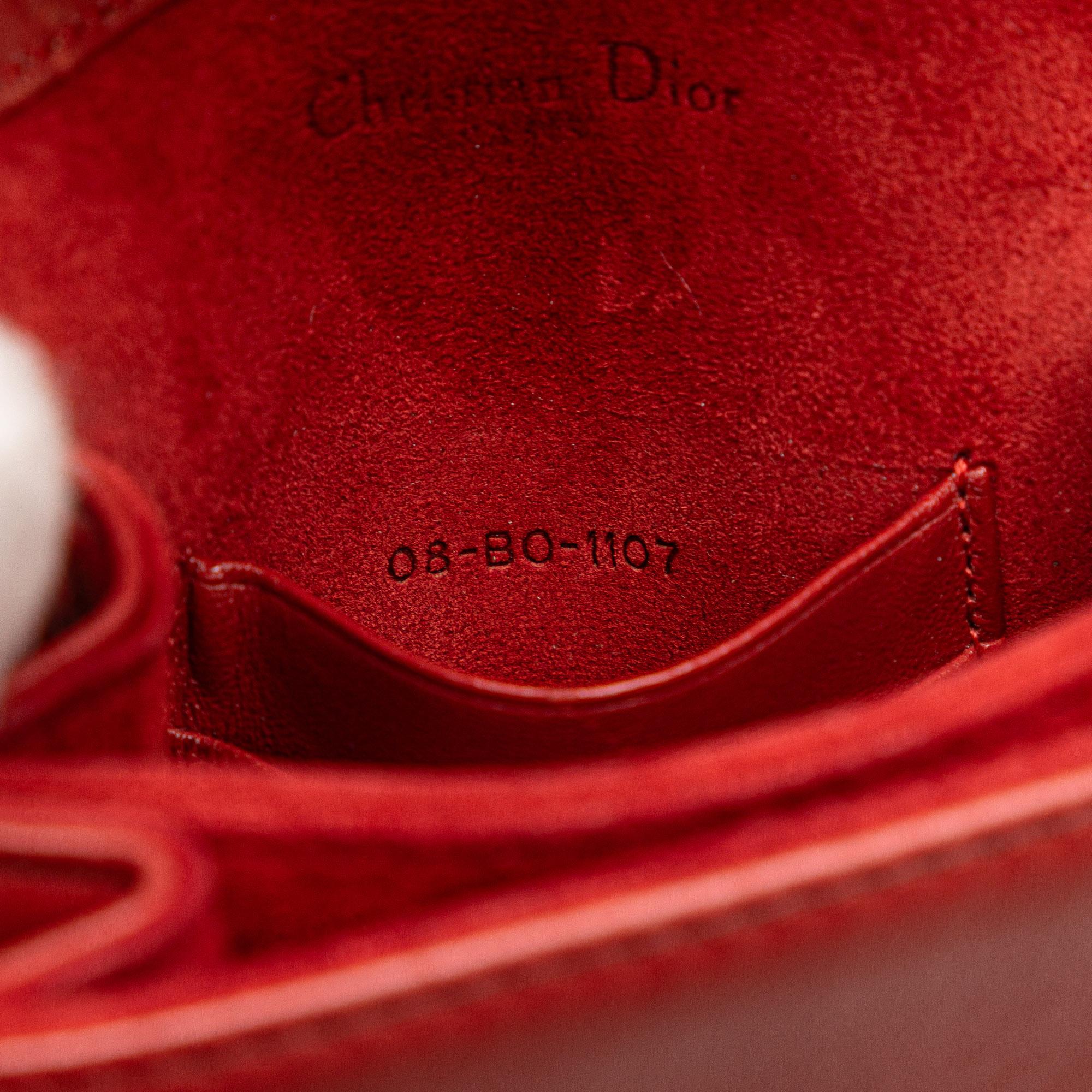 Dior Studded Lambskin Vertical Diorama Crossbody
