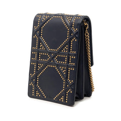 Dior Studded Lambskin Vertical Diorama Crossbody