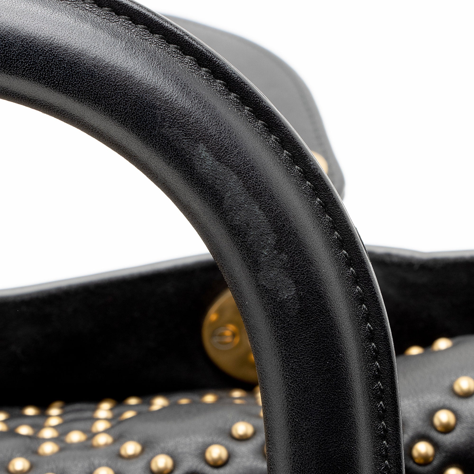 Dior Supple Lambskin Studded Lady Dior Medium Tote