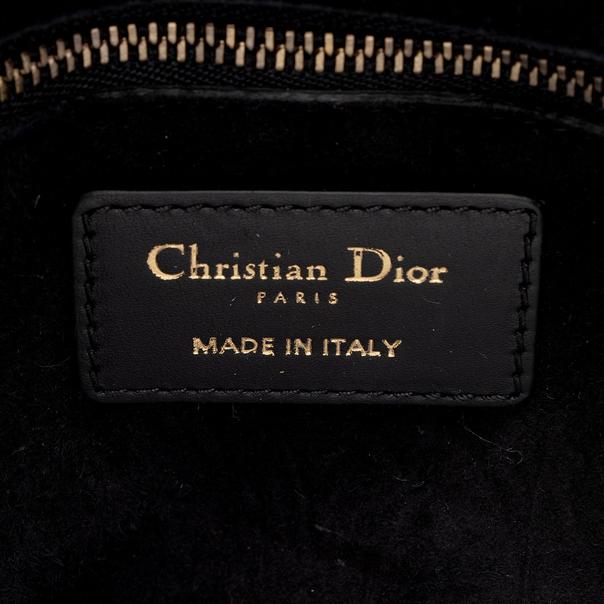 Dior Supple Lambskin Studded Lady Dior Medium Tote