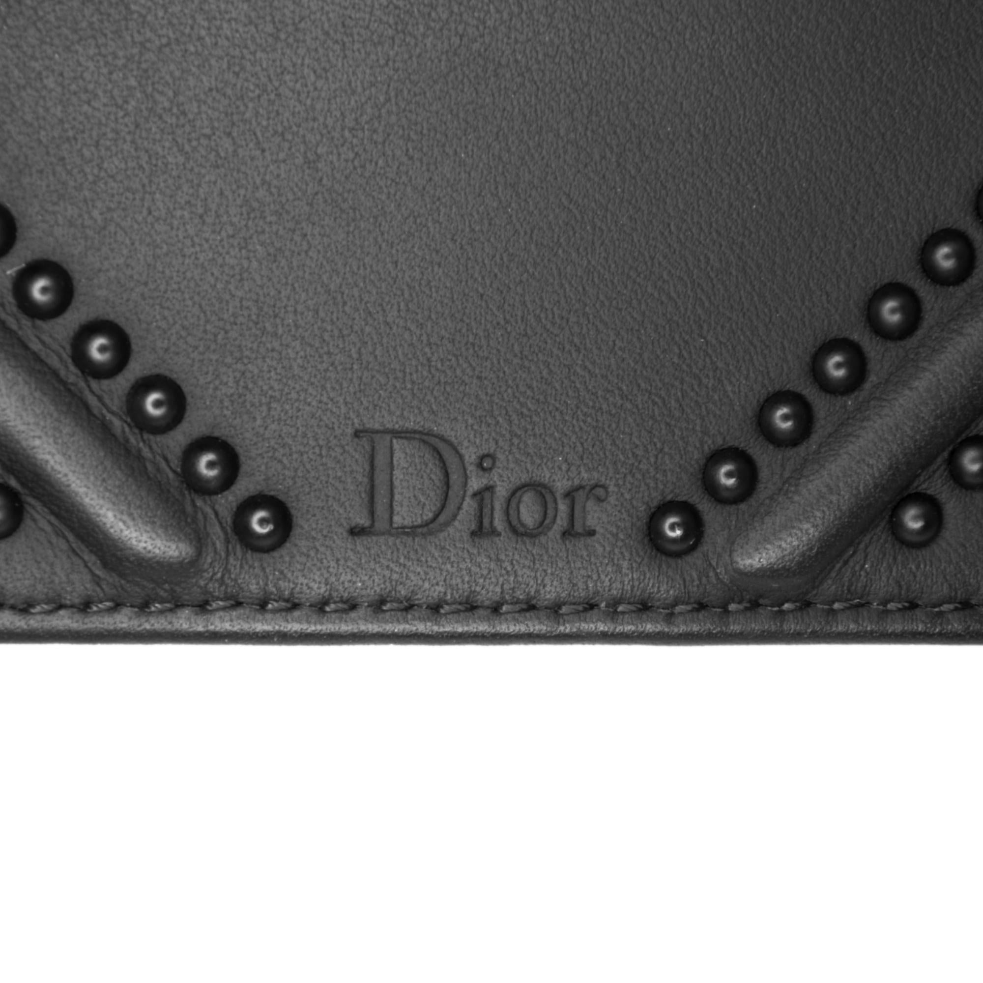 Dior Ultra Matte Calfskin Studded Vertical Diorama