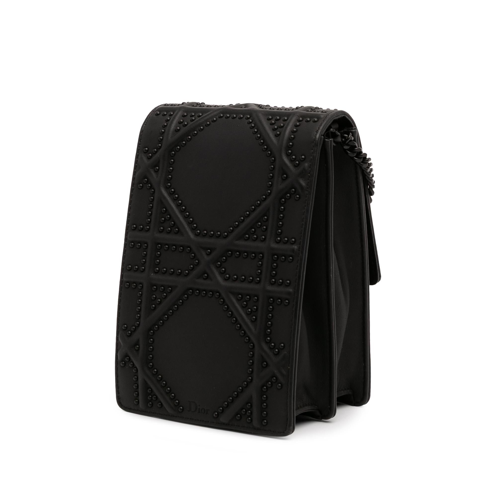 Dior Ultra Matte Calfskin Studded Vertical Diorama