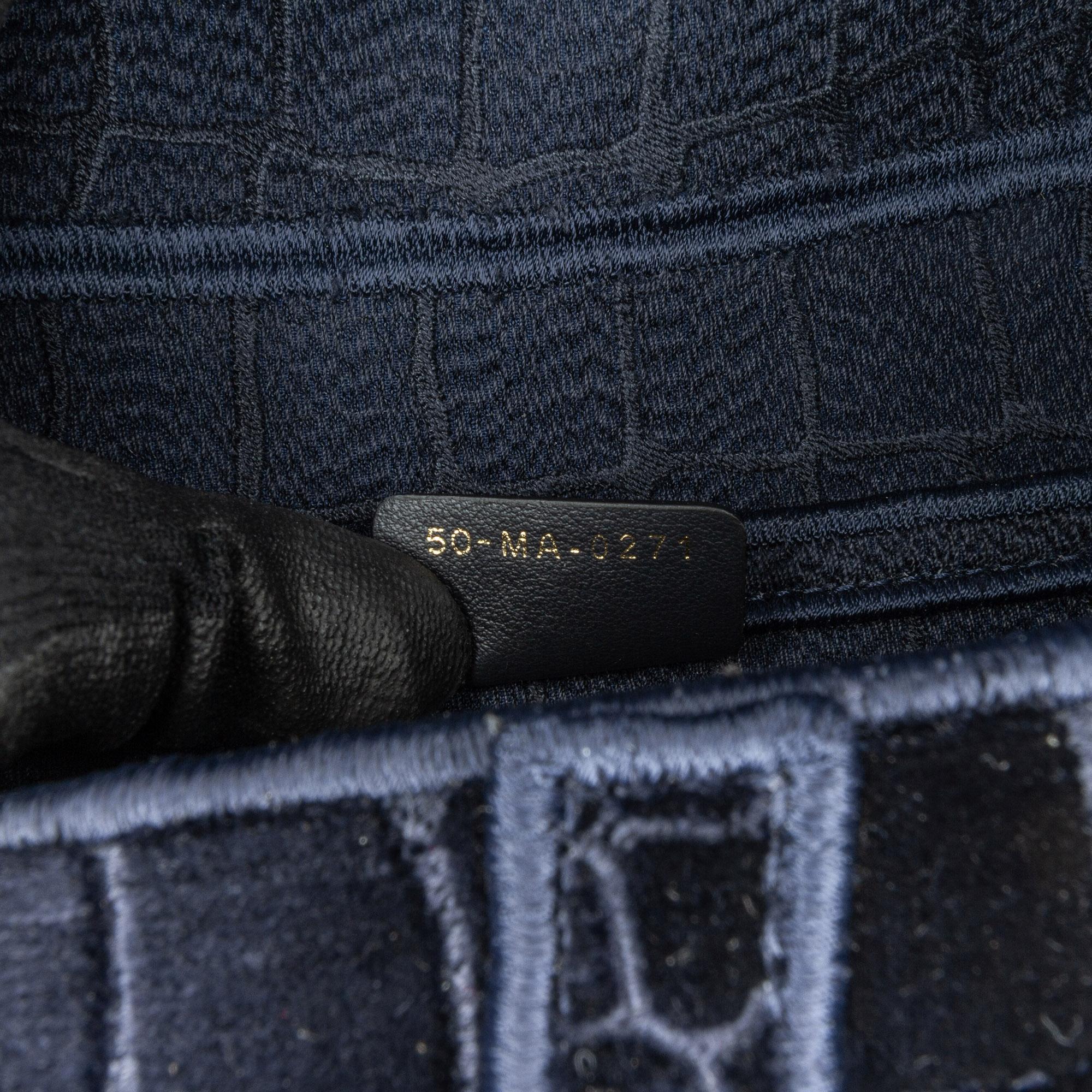 Dior Velvet Embroidered Crocodile Effect Saddle Bag
