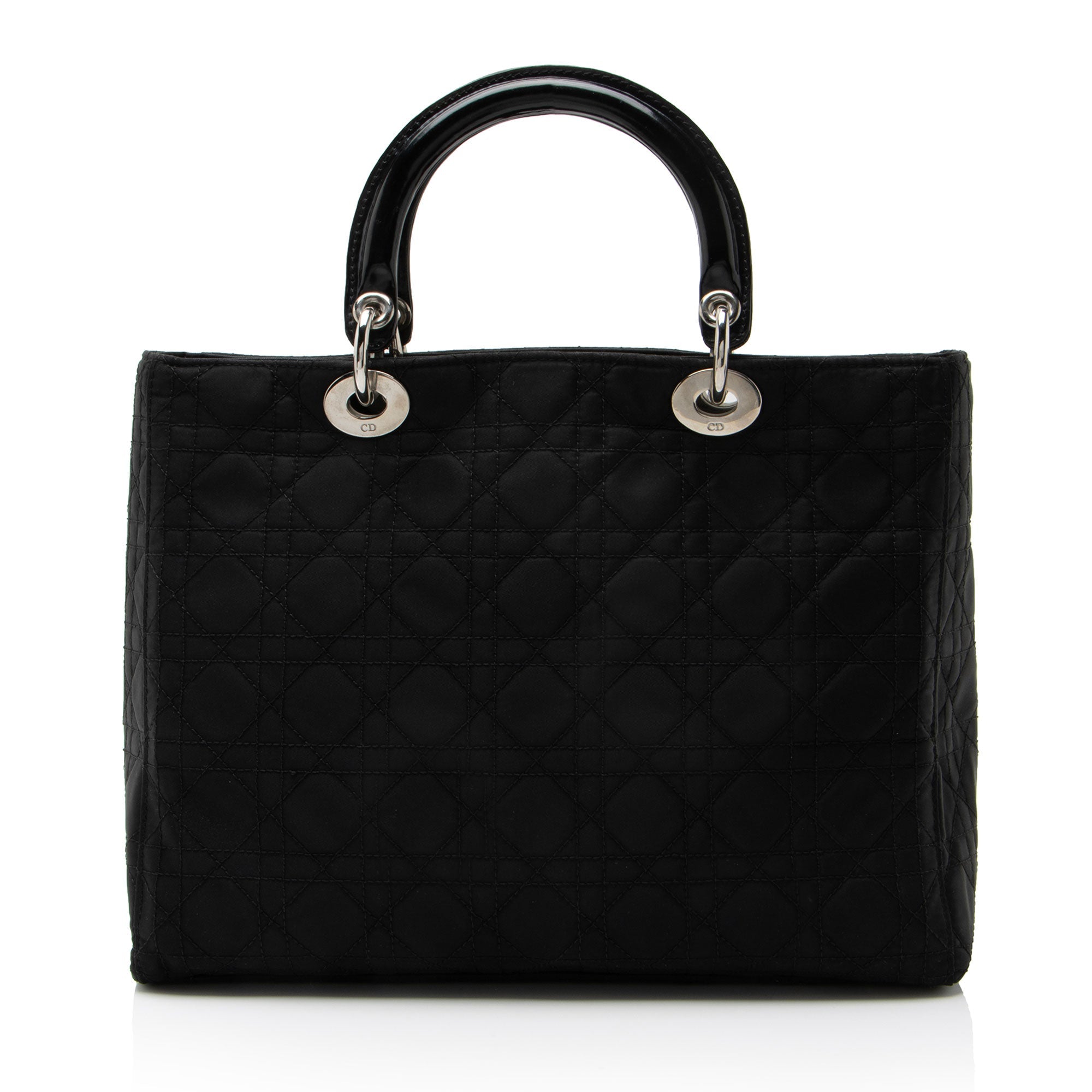 Dior Vintage Cannage Nylon Lady Dior Large Tote