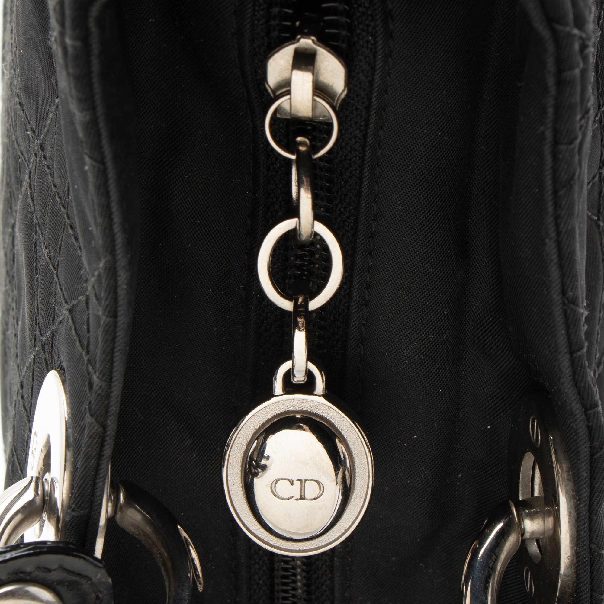 Dior Vintage Cannage Nylon Lady Dior Large Tote