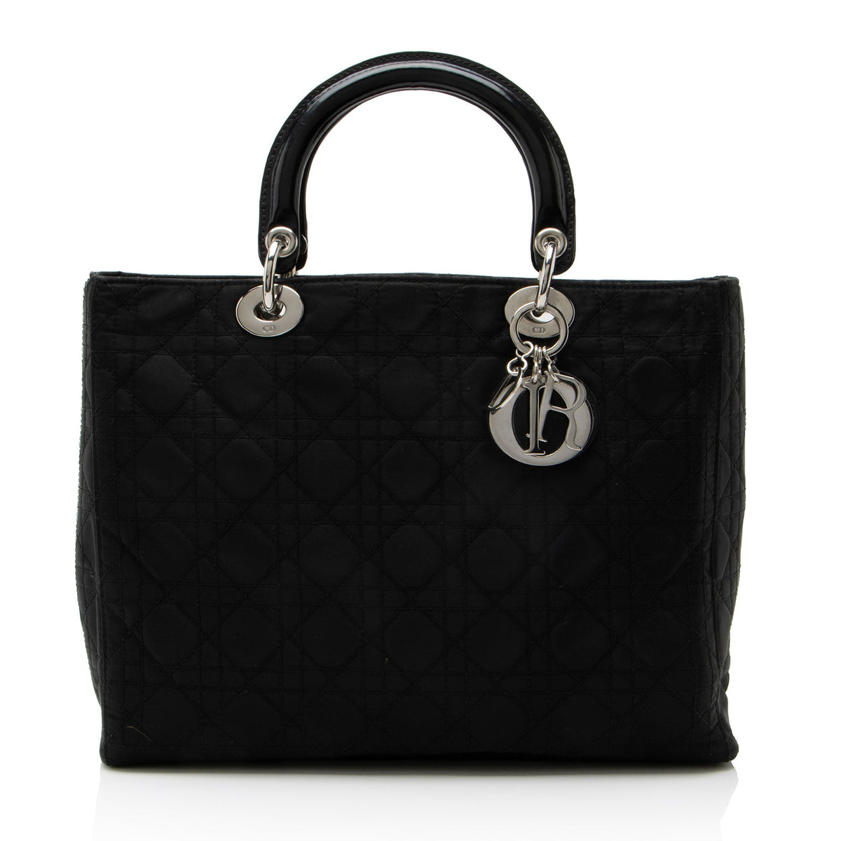 Dior Vintage Cannage Nylon Lady Dior Large Tote