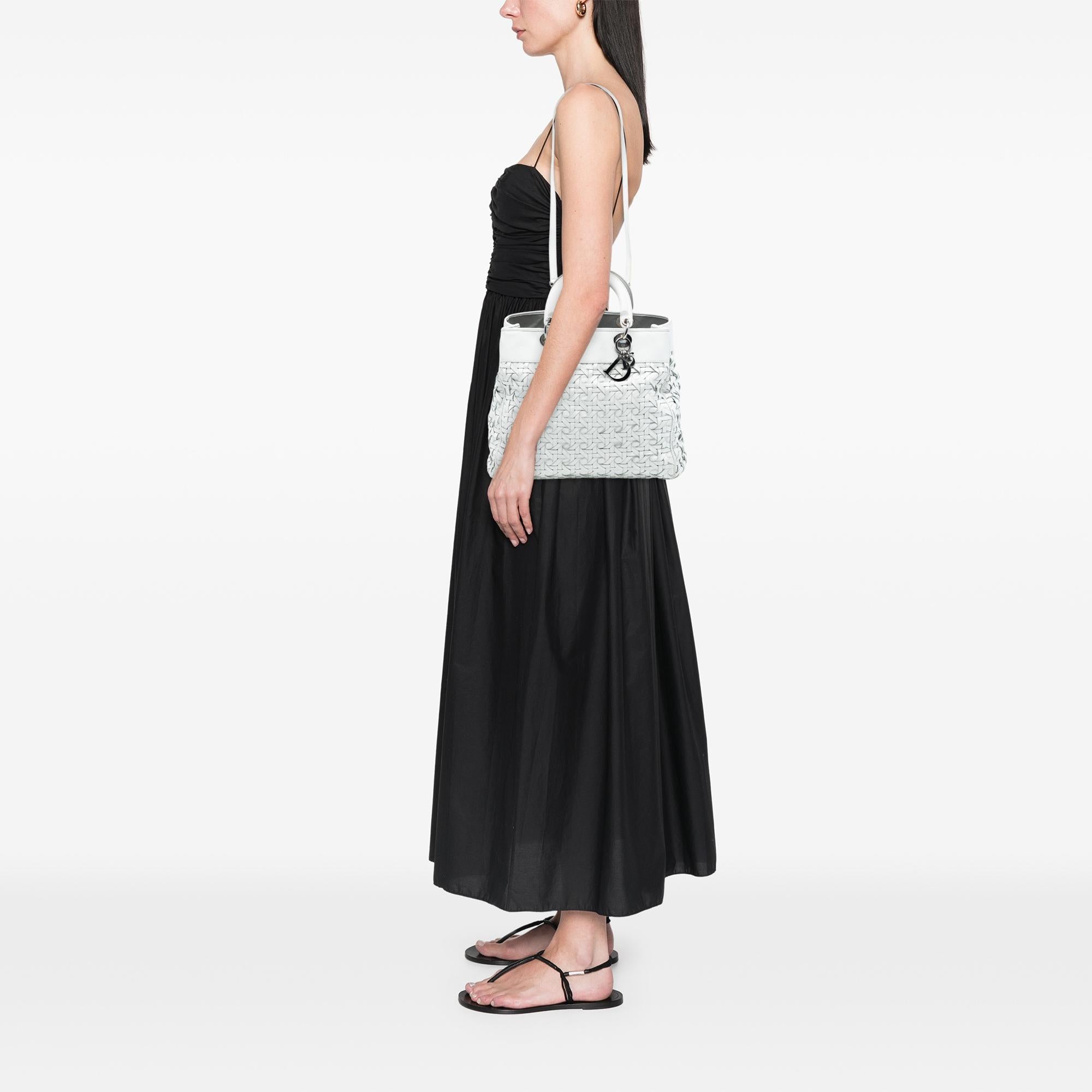 Dior Woven Lambskin Lady Dior Avenue Tote