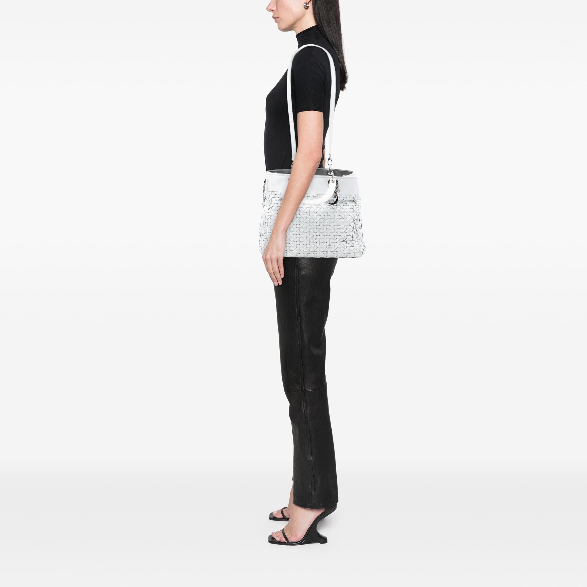 Dior Woven Lambskin Lady Dior Avenue Tote