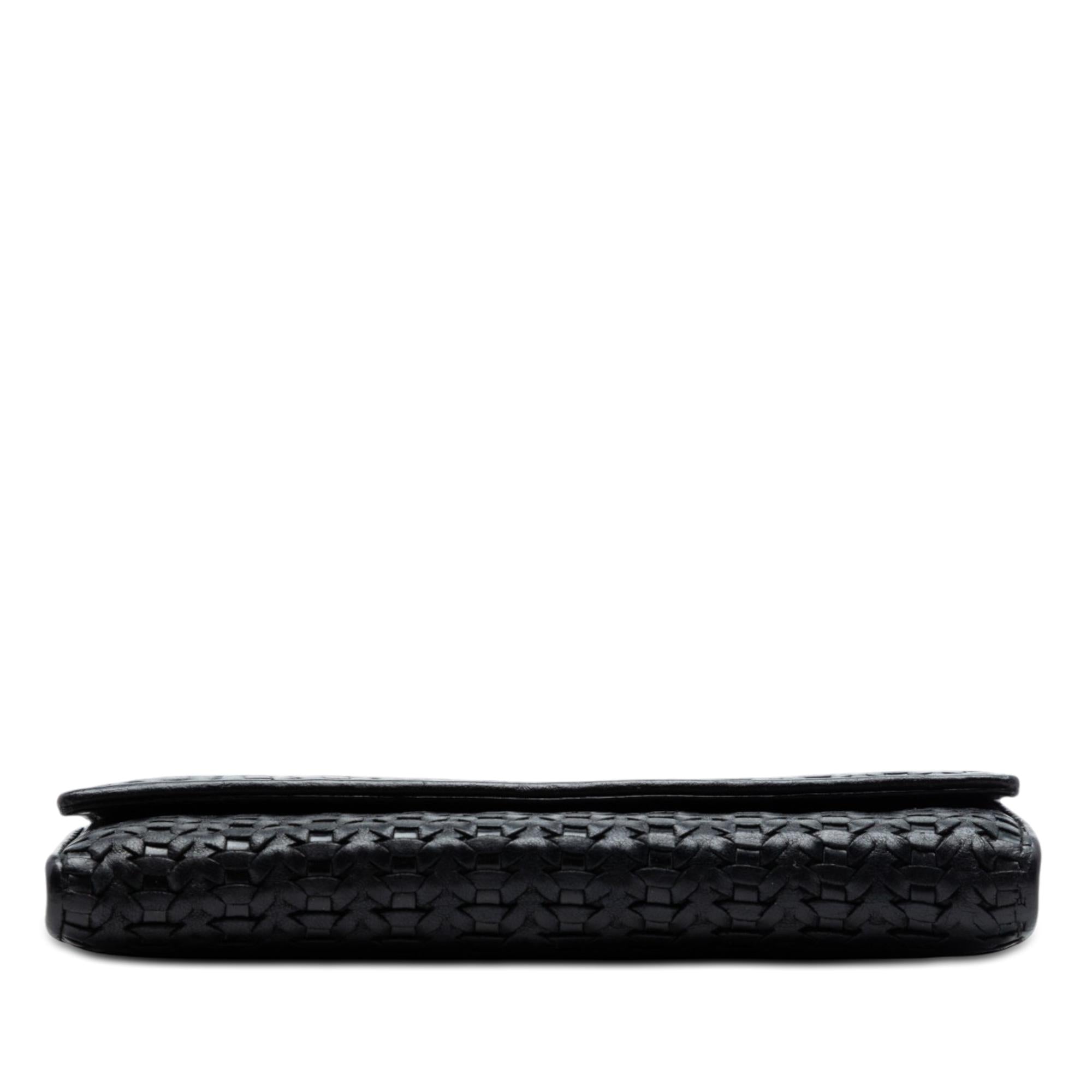 Dior Woven Lambskin Lady Dior Rendezvouz Wallet on Chain