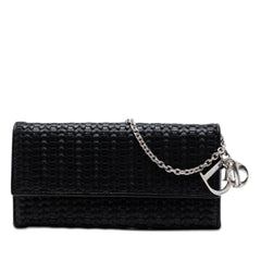 Dior Woven Lambskin Lady Dior Rendezvouz Wallet on Chain