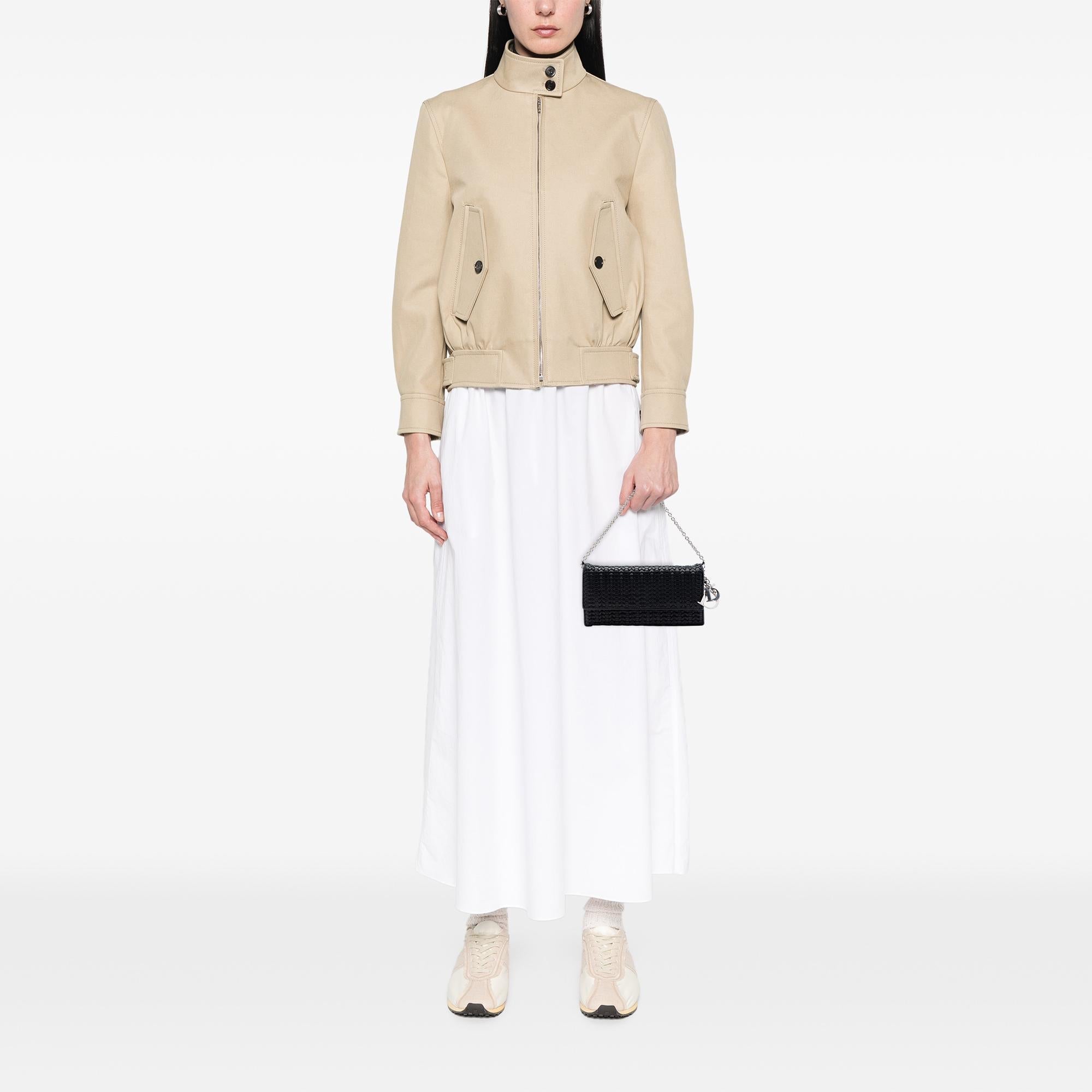 Dior Woven Lambskin Lady Dior Rendezvouz Wallet on Chain