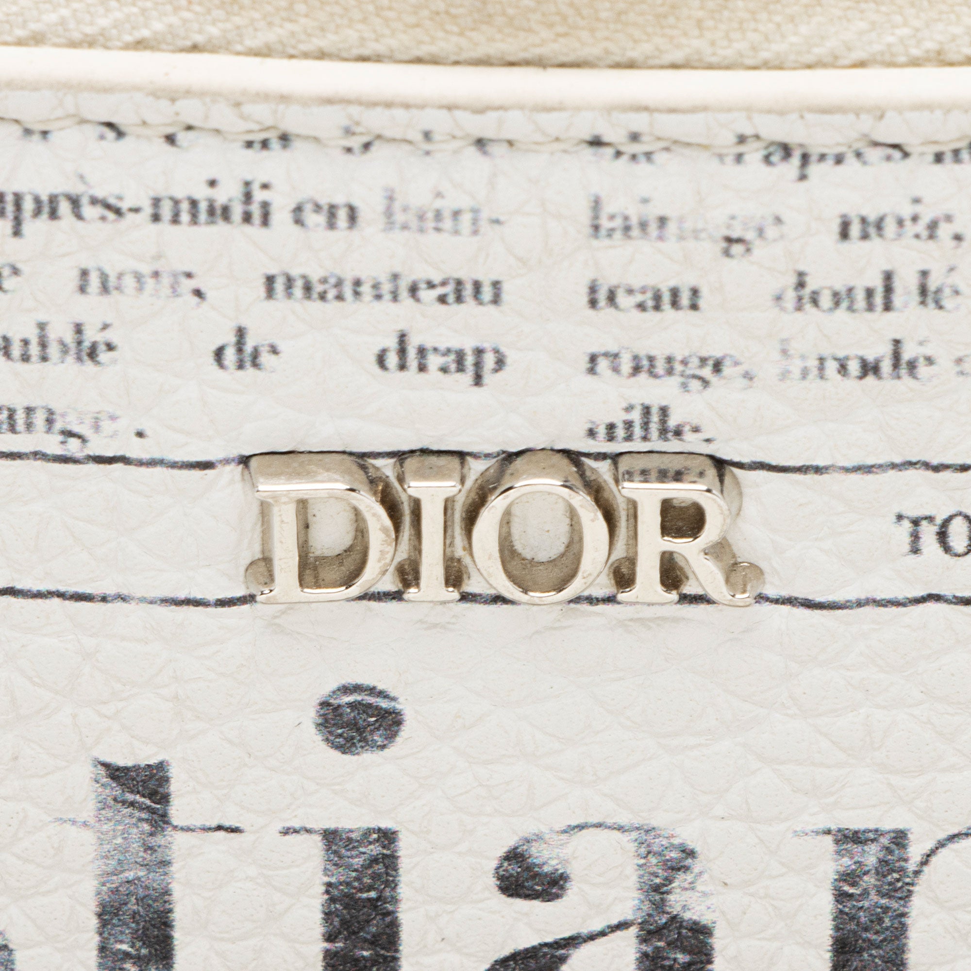 Dior x Daniel Arsham Leather Newsprint Double Zip Crossbody