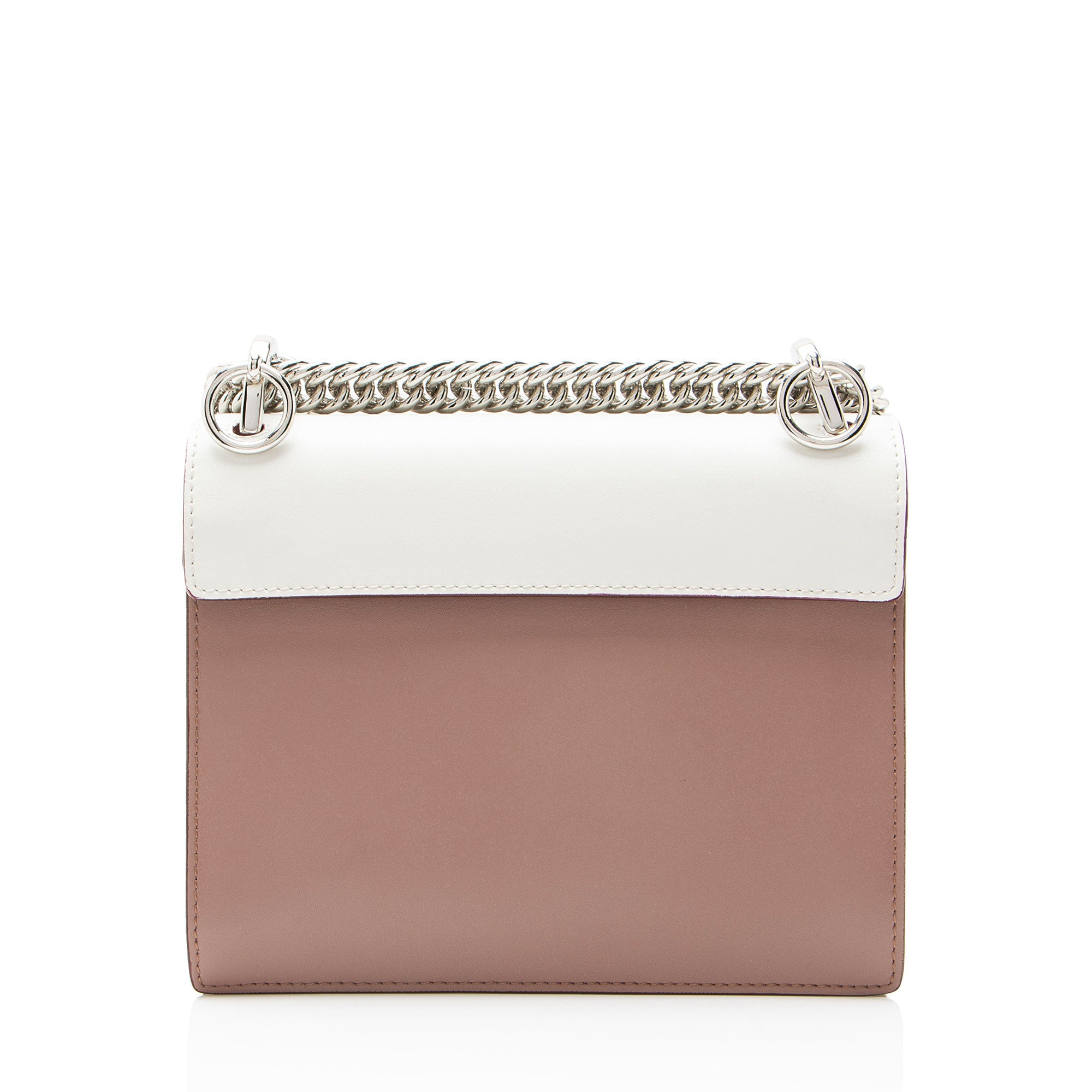 Fendi Calfskin Crystal Studded Kan I Small Shoulder Bag