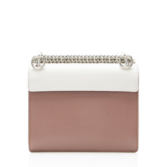 Fendi Calfskin Crystal Studded Kan I Small Shoulder Bag