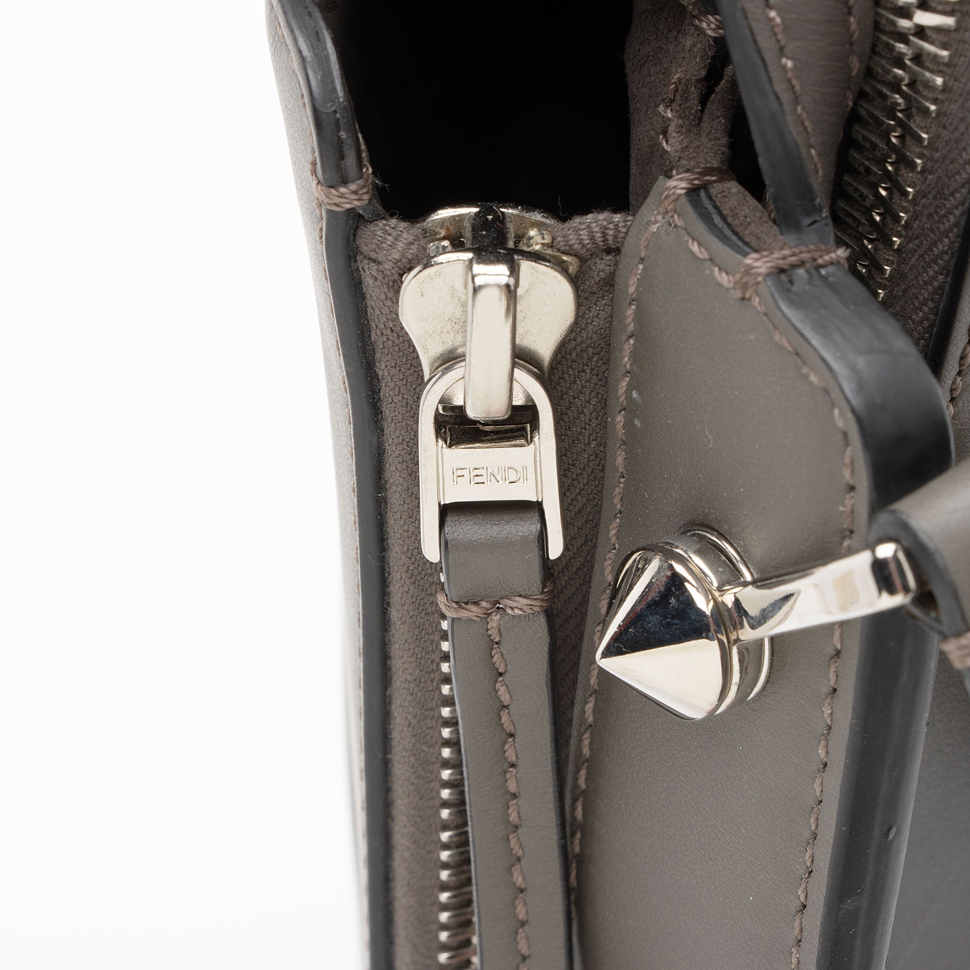 Fendi Calfskin Dotcom Medium Satchel