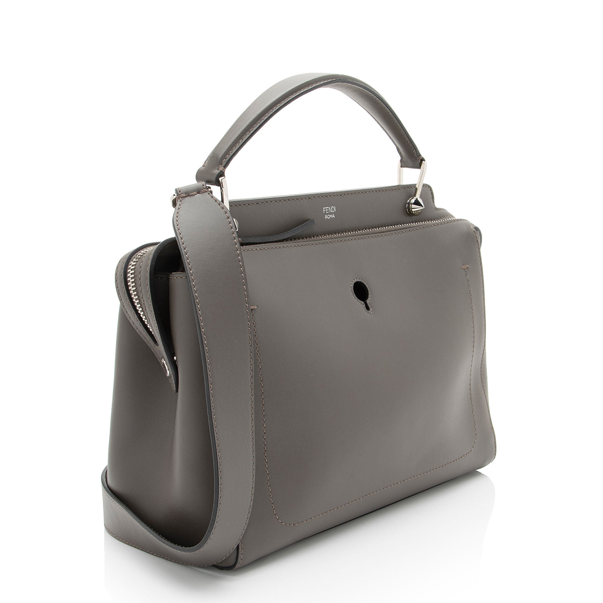 Fendi Calfskin Dotcom Medium Satchel