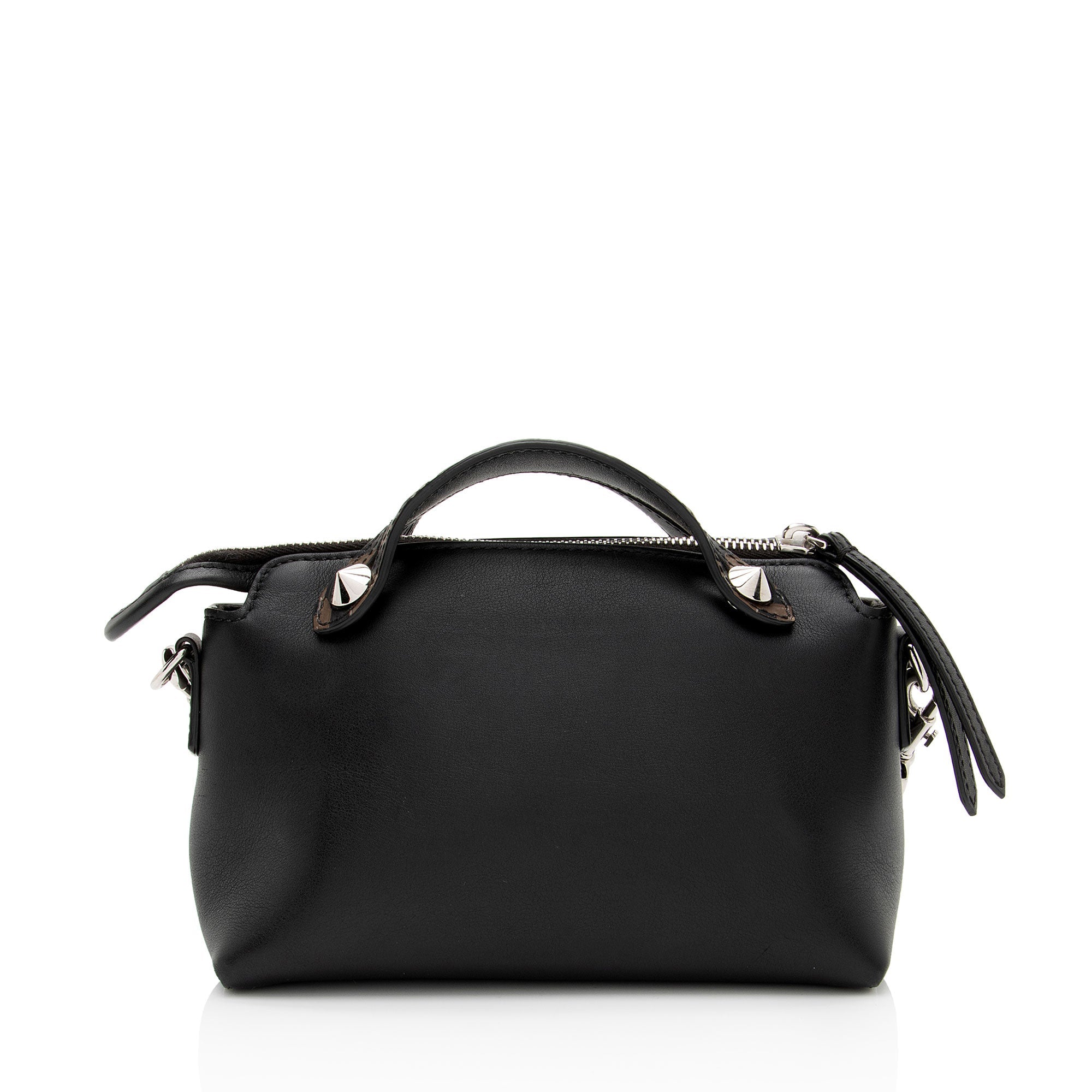 Fendi Calfskin FF Embossed By The Way Mini Boston Bag