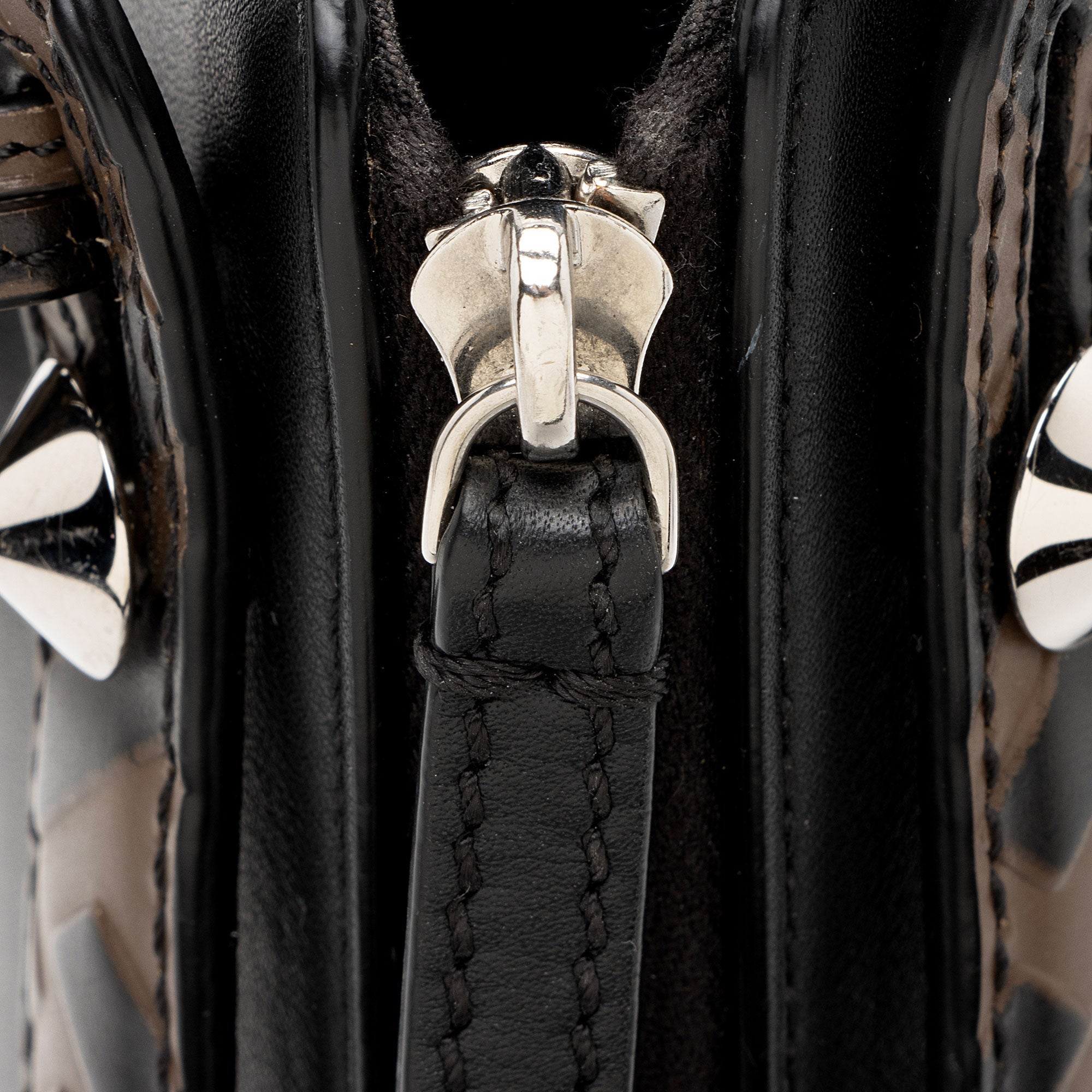 Fendi Calfskin FF Embossed By The Way Mini Boston Bag