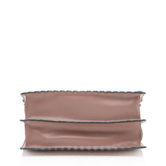 Fendi Calfskin Studded Kan I Medium Shoulder Bag