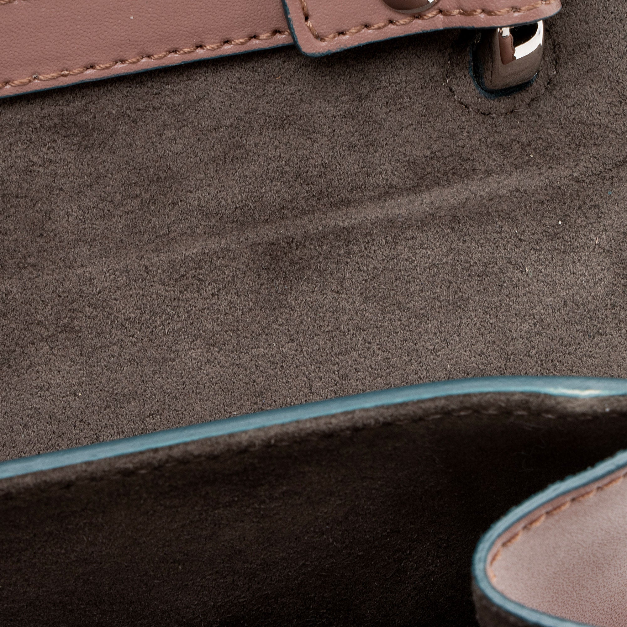 Fendi Calfskin Studded Kan I Medium Shoulder Bag