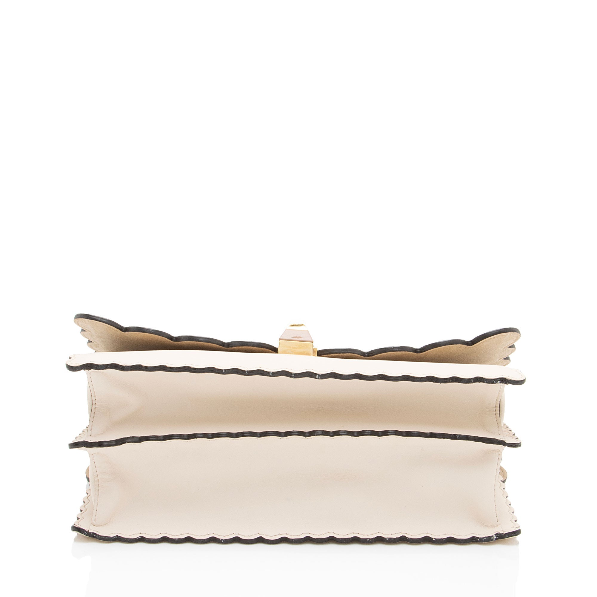 Fendi Calfskin Studded Kan I Medium Shoulder Bag
