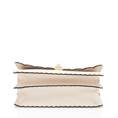 Fendi Calfskin Studded Kan I Medium Shoulder Bag