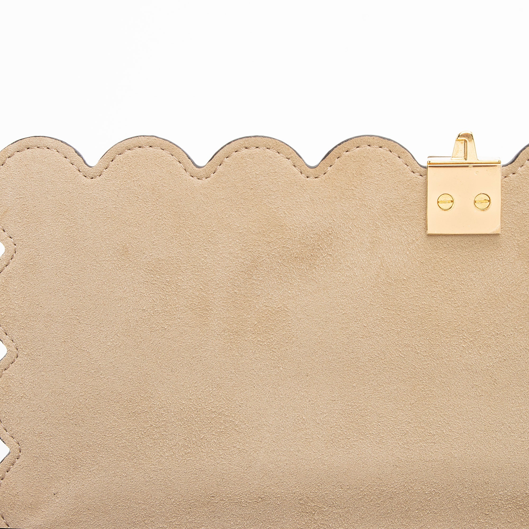 Fendi Calfskin Studded Kan I Medium Shoulder Bag