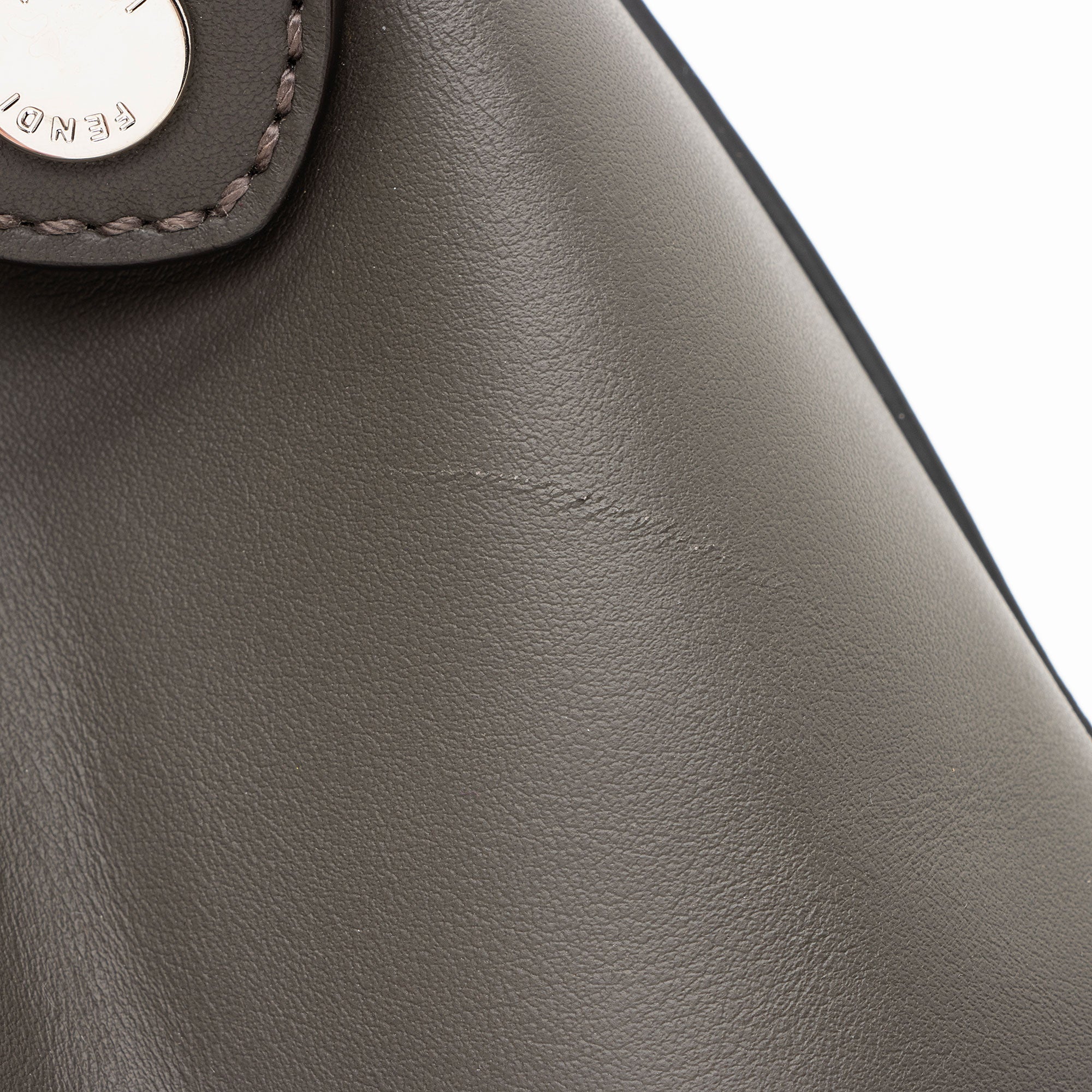 Fendi Calfskin Whipstitch Dotcom Medium Satchel