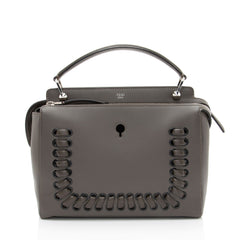 Fendi Calfskin Whipstitch Dotcom Medium Satchel