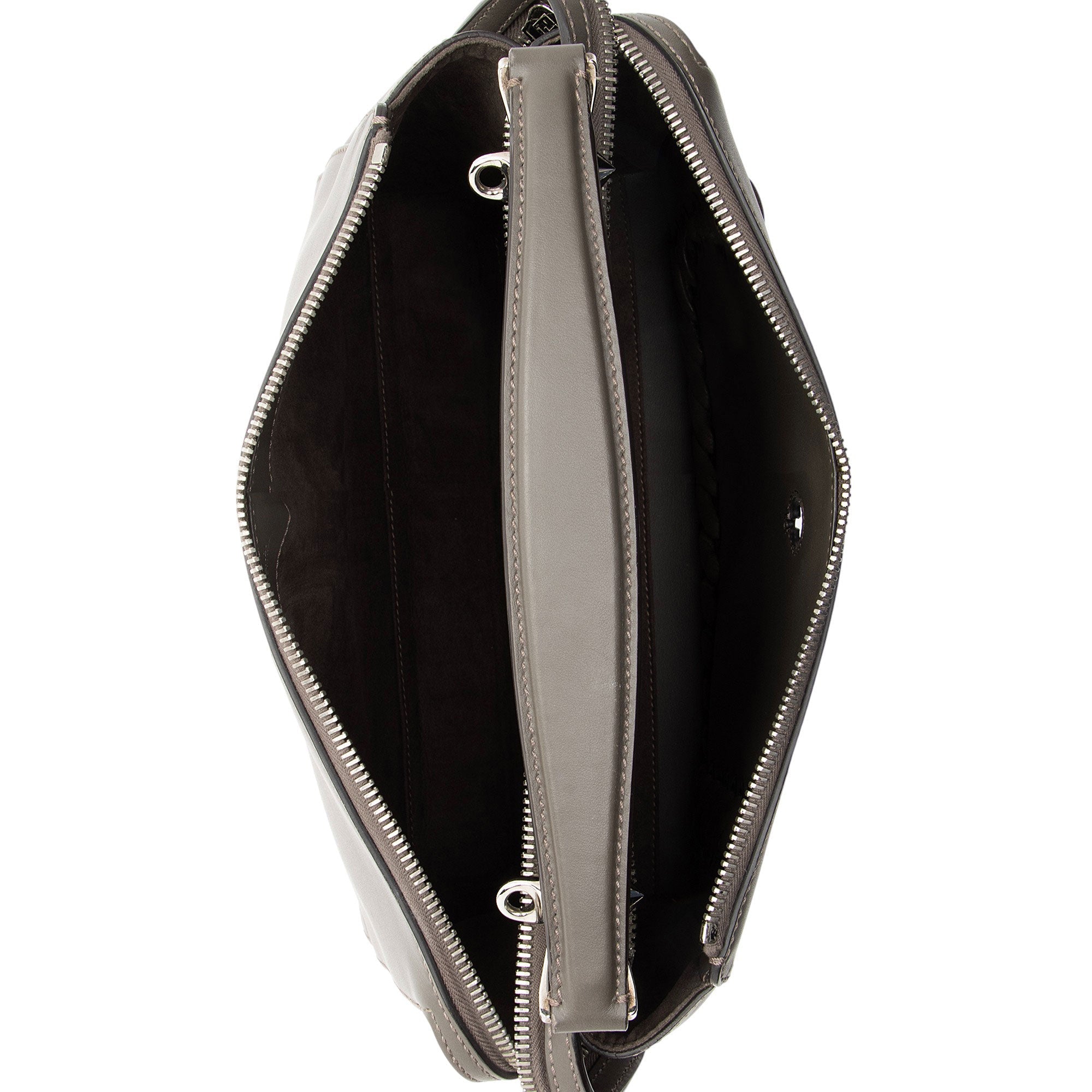 Fendi Calfskin Whipstitch Dotcom Medium Satchel