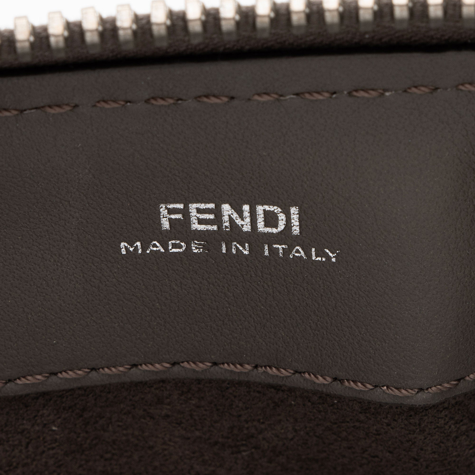 Fendi Calfskin Whipstitch Dotcom Medium Satchel